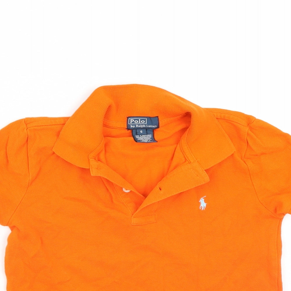 Ralph Lauren Boys Orange   Basic Polo Size 6 Years