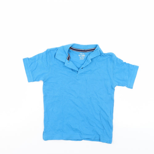 Preworn Boys Blue   Basic Polo Size 5-6 Years