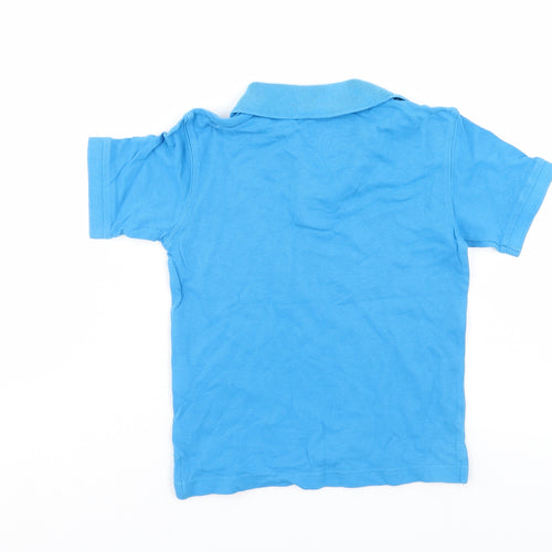 Preworn Boys Blue   Basic Polo Size 5-6 Years