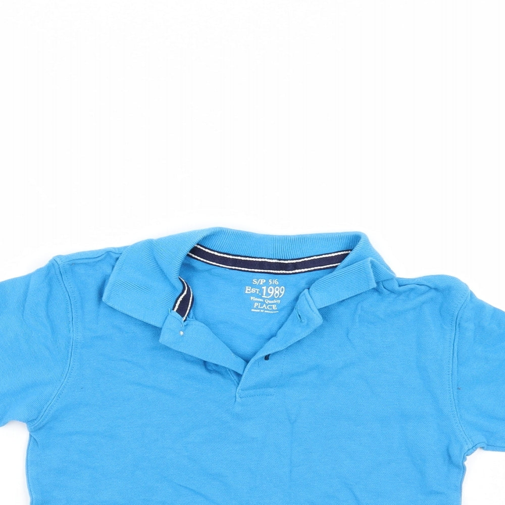 Preworn Boys Blue   Basic Polo Size 5-6 Years