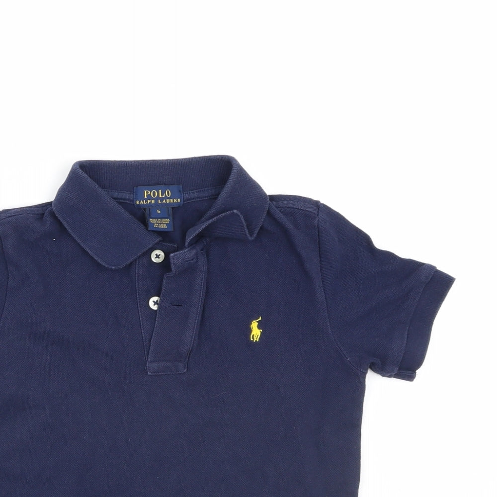 Ralph Lauren Boys Blue   Basic Polo Size 5 Years