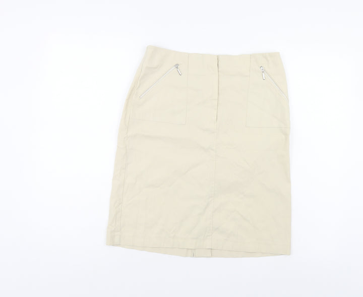 Marks and Spencer Womens Ivory A-Line Skirt Size 10
