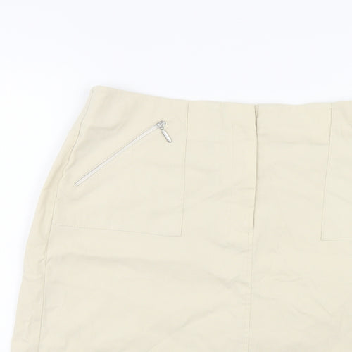 Marks and Spencer Womens Ivory   A-Line Skirt Size 10