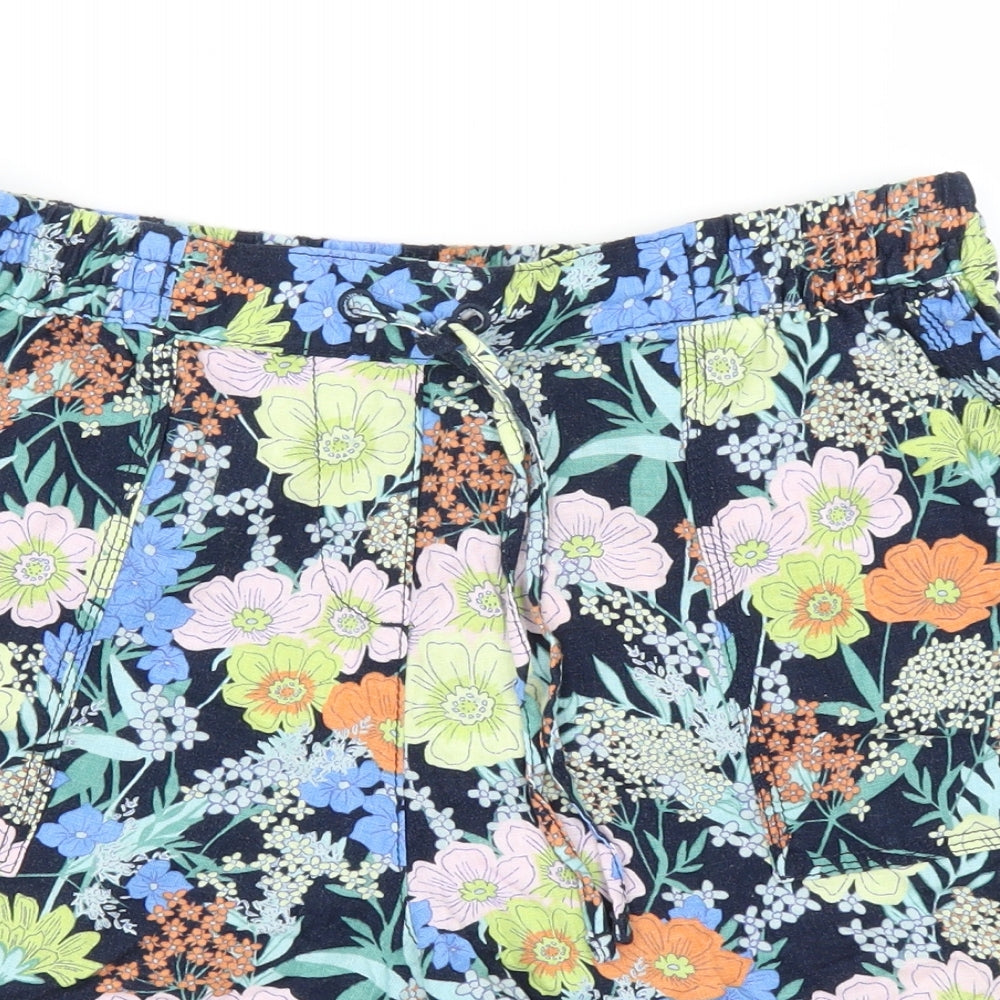NEXT Womens Blue Floral  Bermuda Shorts Size 14