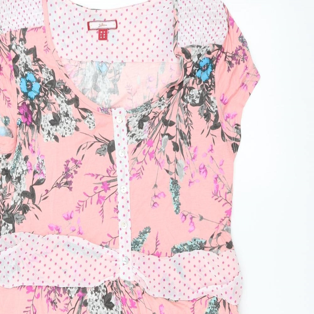 Joe Browns Womens Pink Floral  A-Line  Size 12