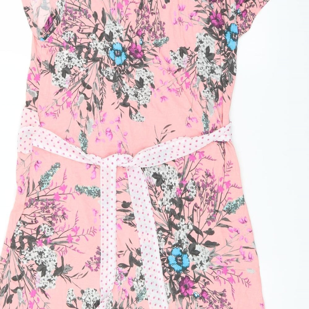 Joe Browns Womens Pink Floral  A-Line  Size 12