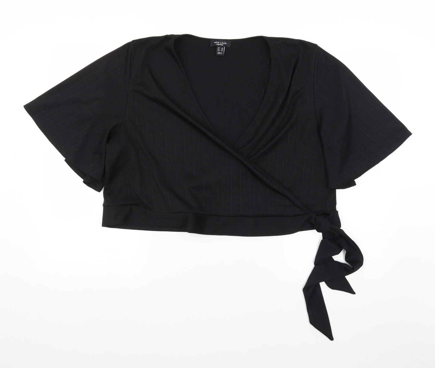 New Look Womens Black   Cropped Blouse Size 28