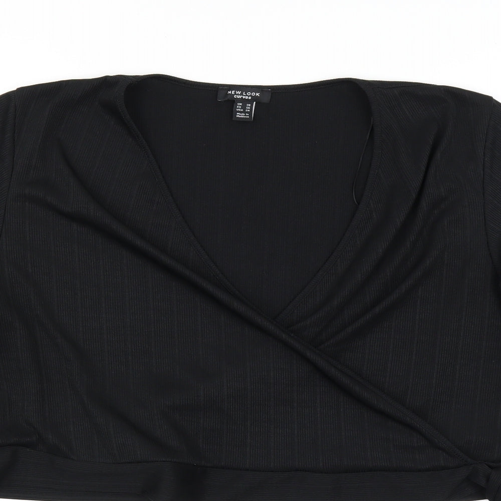 New Look Womens Black   Cropped Blouse Size 28