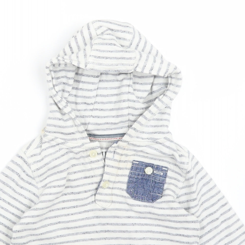 NEXT Baby White Striped  Pullover Jumper Size 9-12 Months