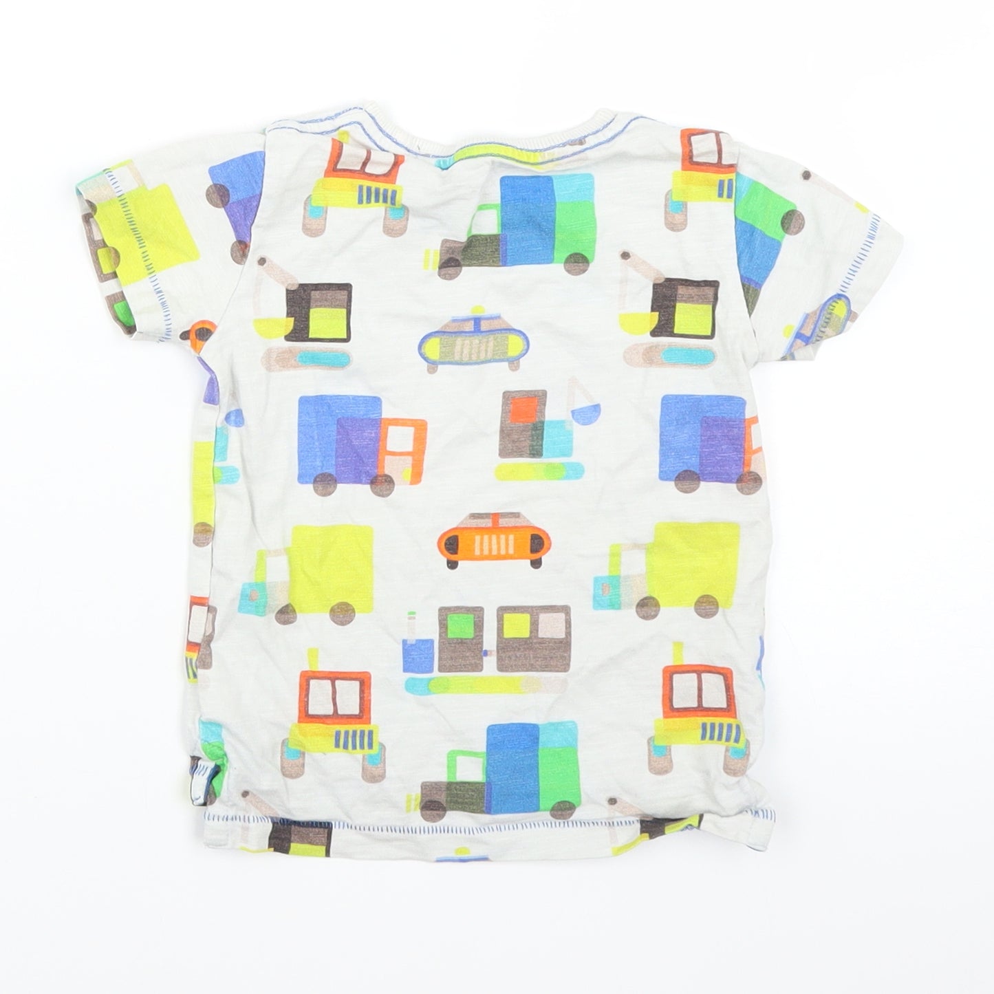 NEXT Baby White Polka Dot  Basic T-Shirt Size 9-12 Months  - vehicles