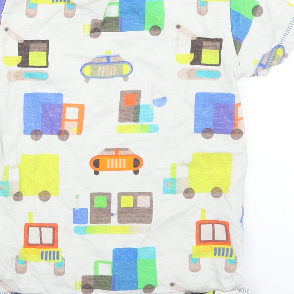 NEXT Baby White Polka Dot  Basic T-Shirt Size 9-12 Months  - vehicles