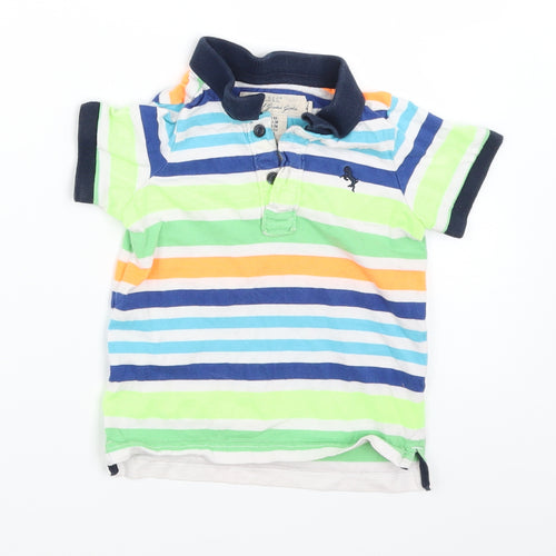 H&M Baby White Striped  Basic Polo Size 9-12 Months