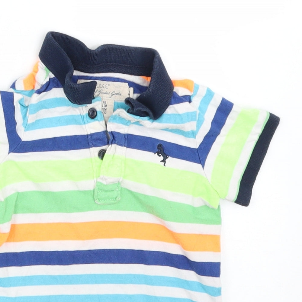 H&M Baby White Striped  Basic Polo Size 9-12 Months
