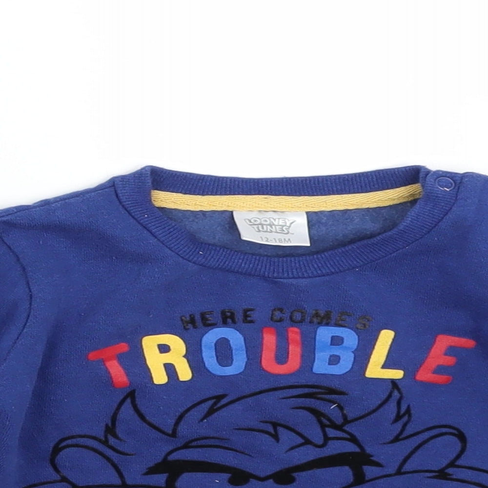 Looney Tunes Baby Blue   Pullover Jumper Size 12-18 Months
