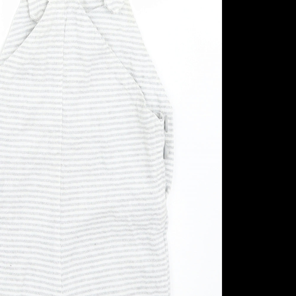 TU Baby Grey Striped  Dungaree One-Piece Size 9-12 Months