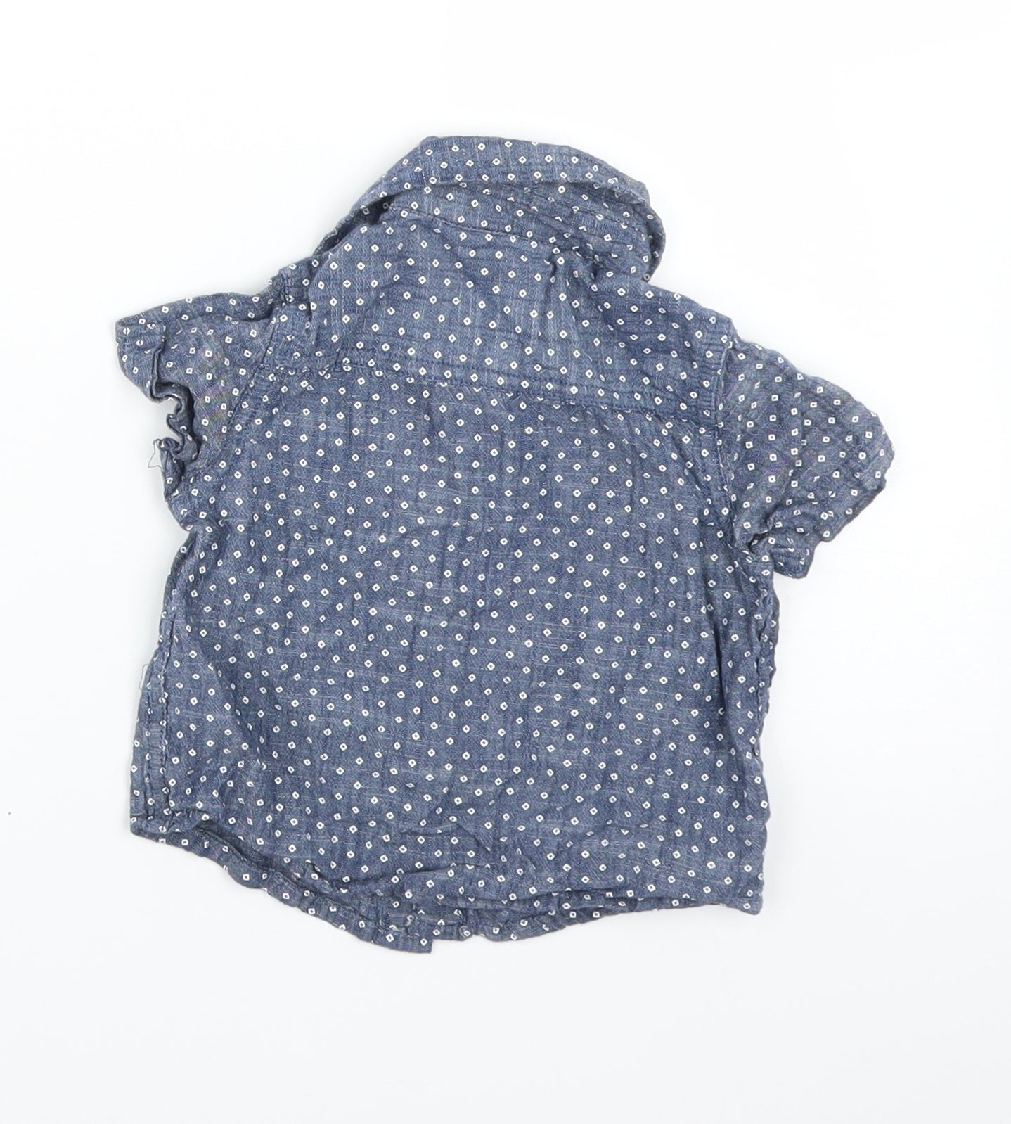 Rebel Baby Blue Polka Dot  Basic Button-Up Size 9-12 Months