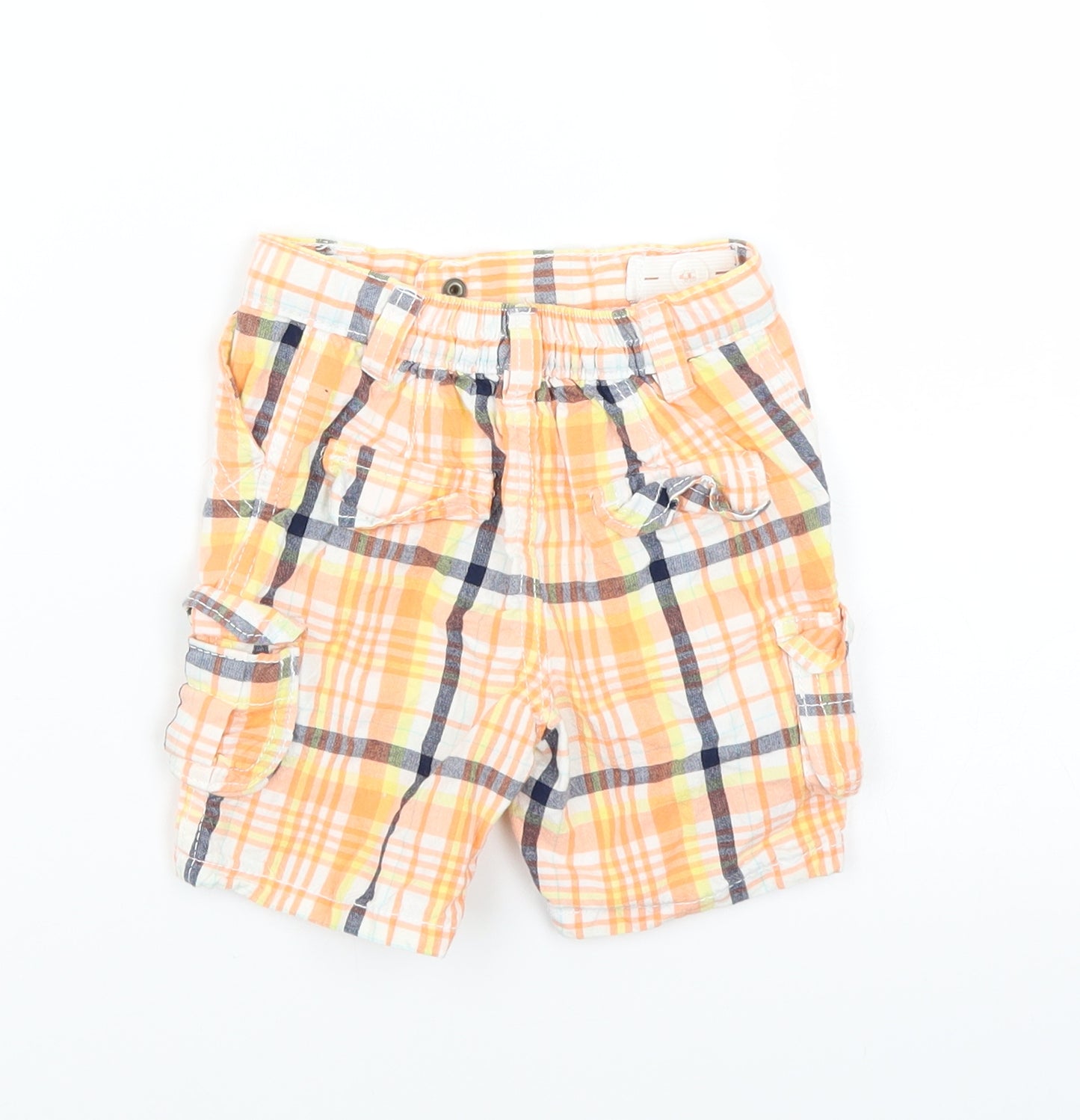 Rebel Baby Orange Plaid   Trousers Size 9-12 Months