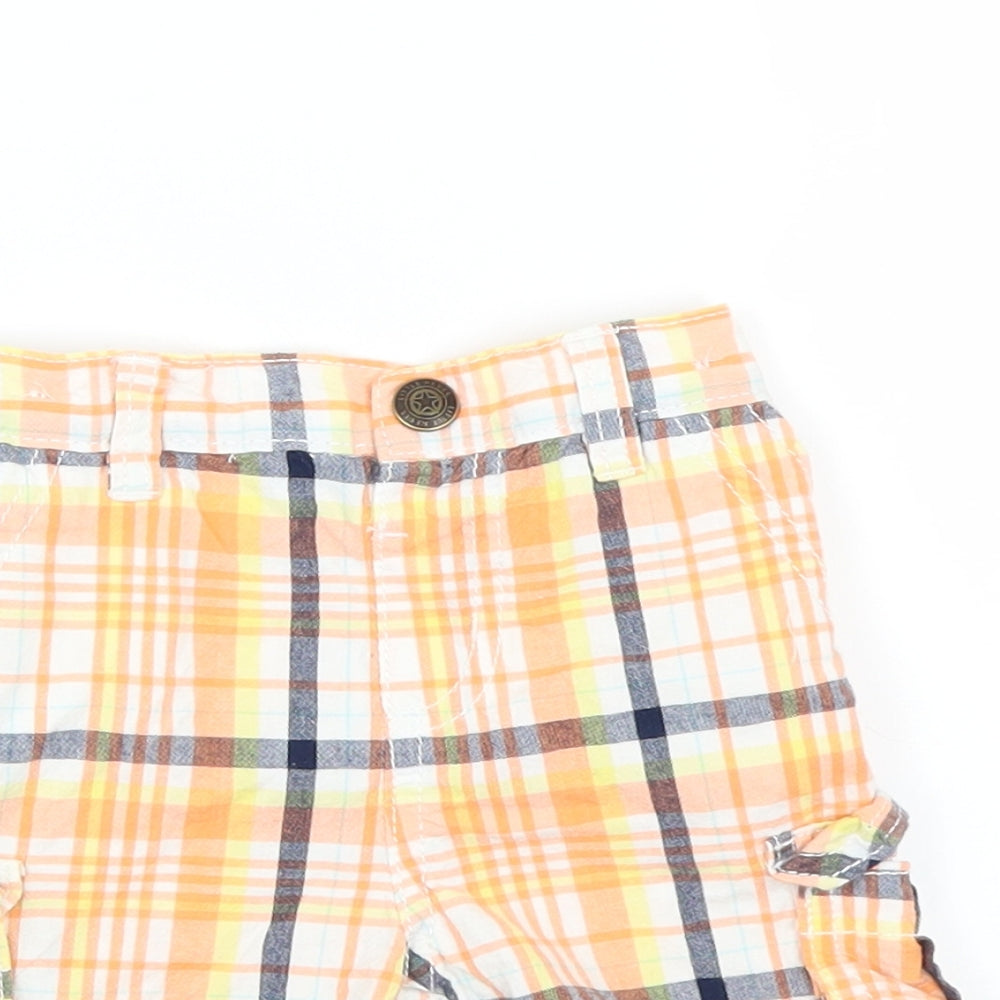 Rebel Baby Orange Plaid   Trousers Size 9-12 Months