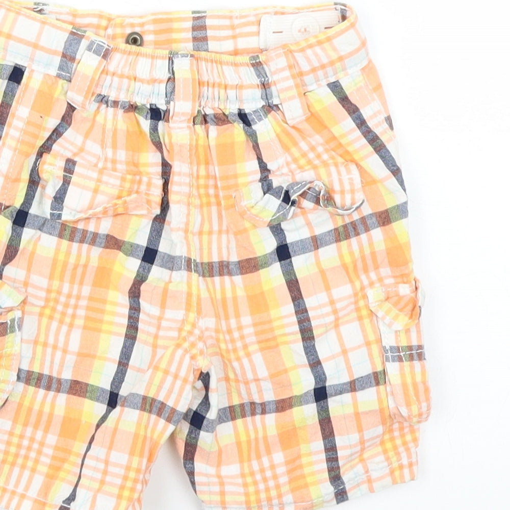 Rebel Baby Orange Plaid   Trousers Size 9-12 Months