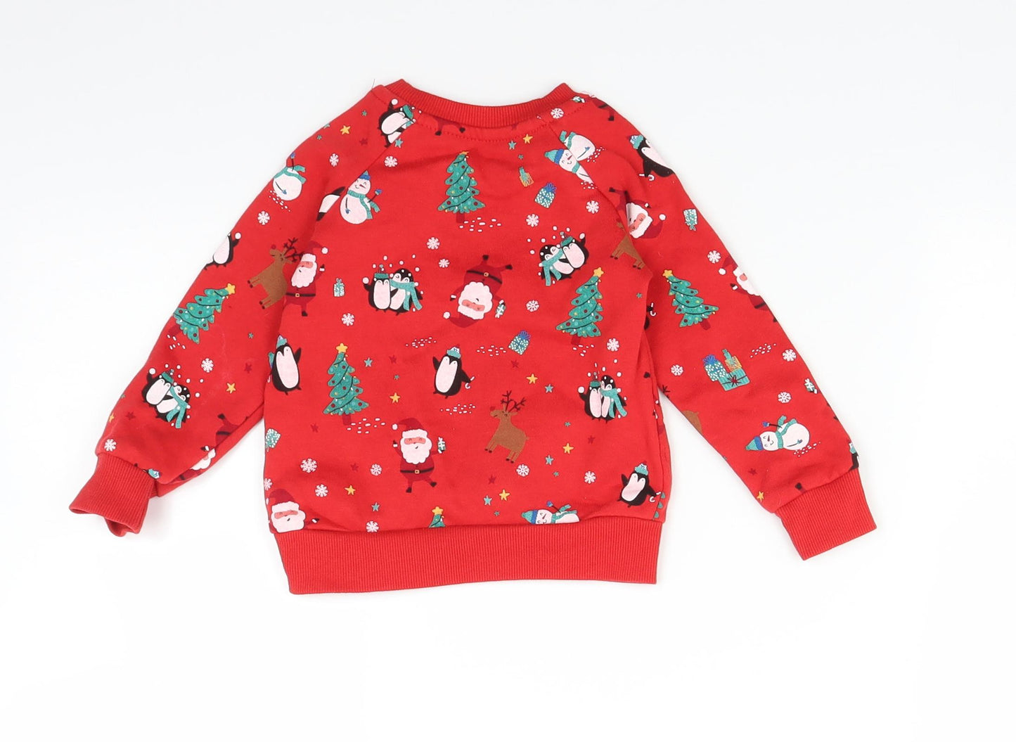 Primark Baby Red Polka Dot  Pullover Jumper Size 9-12 Months  - christmas