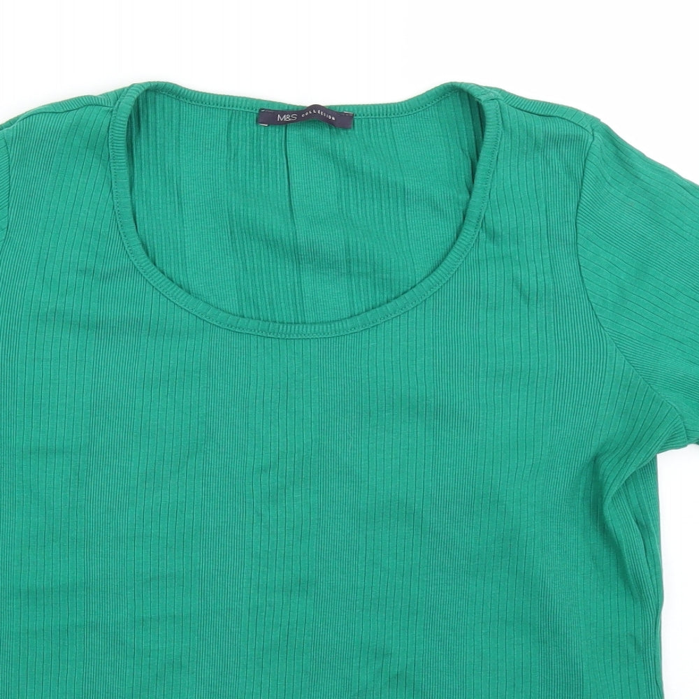 Marks and Spencer Womens Green   Basic T-Shirt Size 16