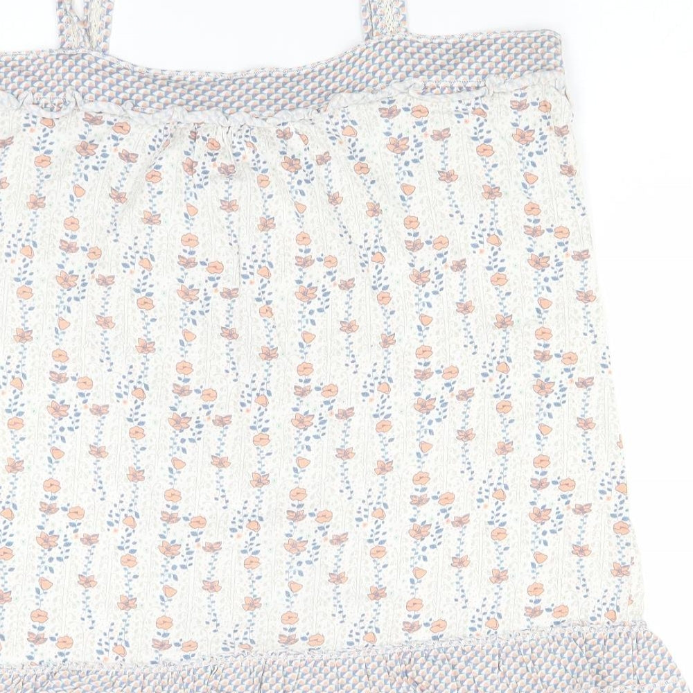 Marks and Spencer Womens White Floral  Basic Blouse Size 16