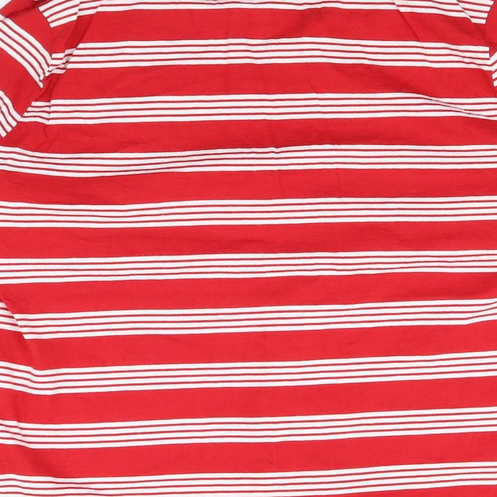 Pep&Co Womens Red Striped  Basic T-Shirt Size 18