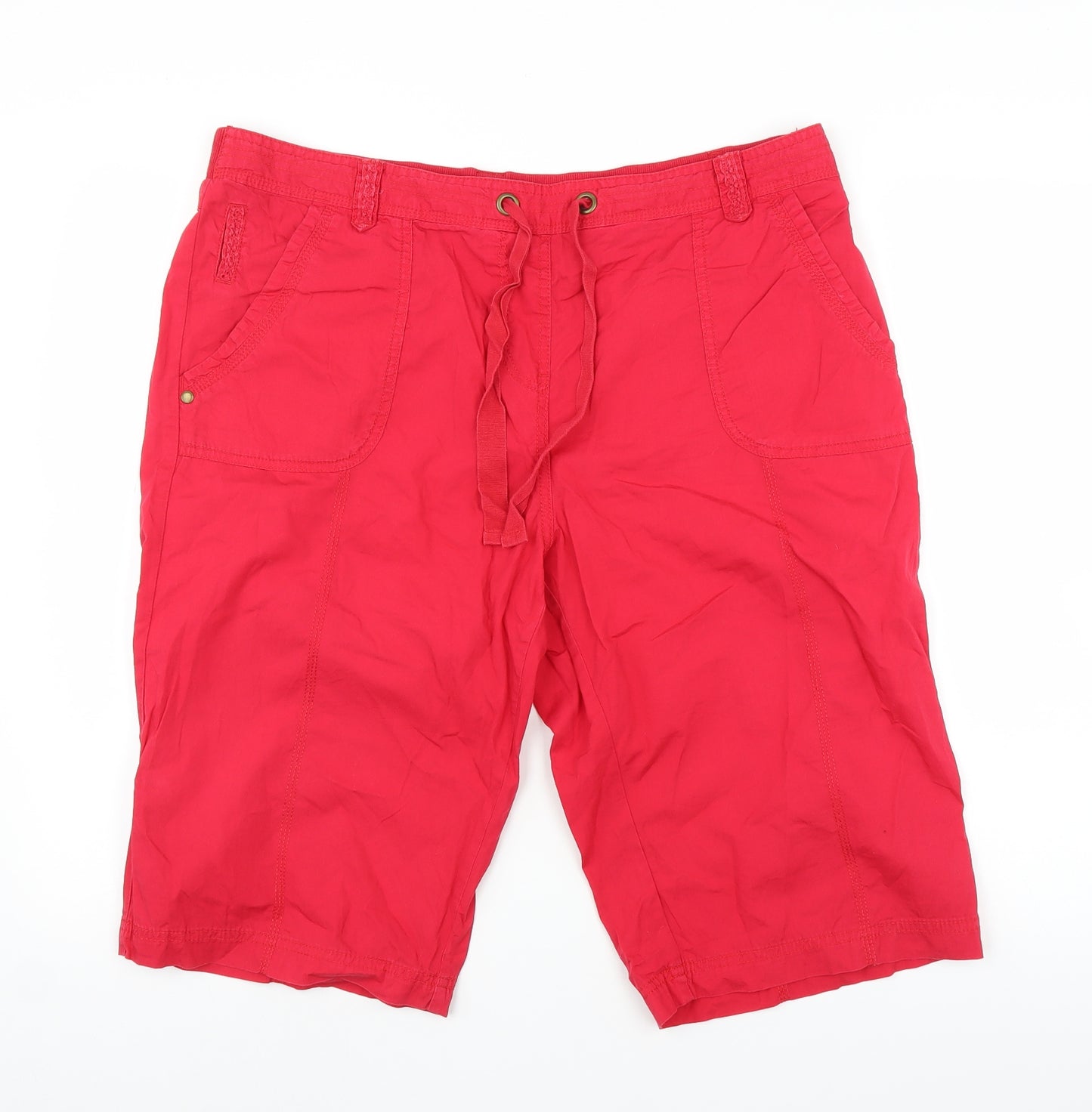 George Womens Red   Bermuda Shorts Size 16