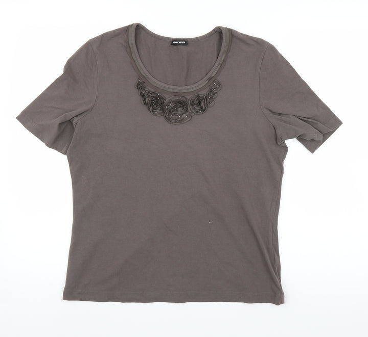 Gerry Weber Womens Grey Basic T-Shirt Size 14