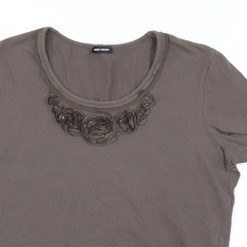 Gerry Weber Womens Grey   Basic T-Shirt Size 14