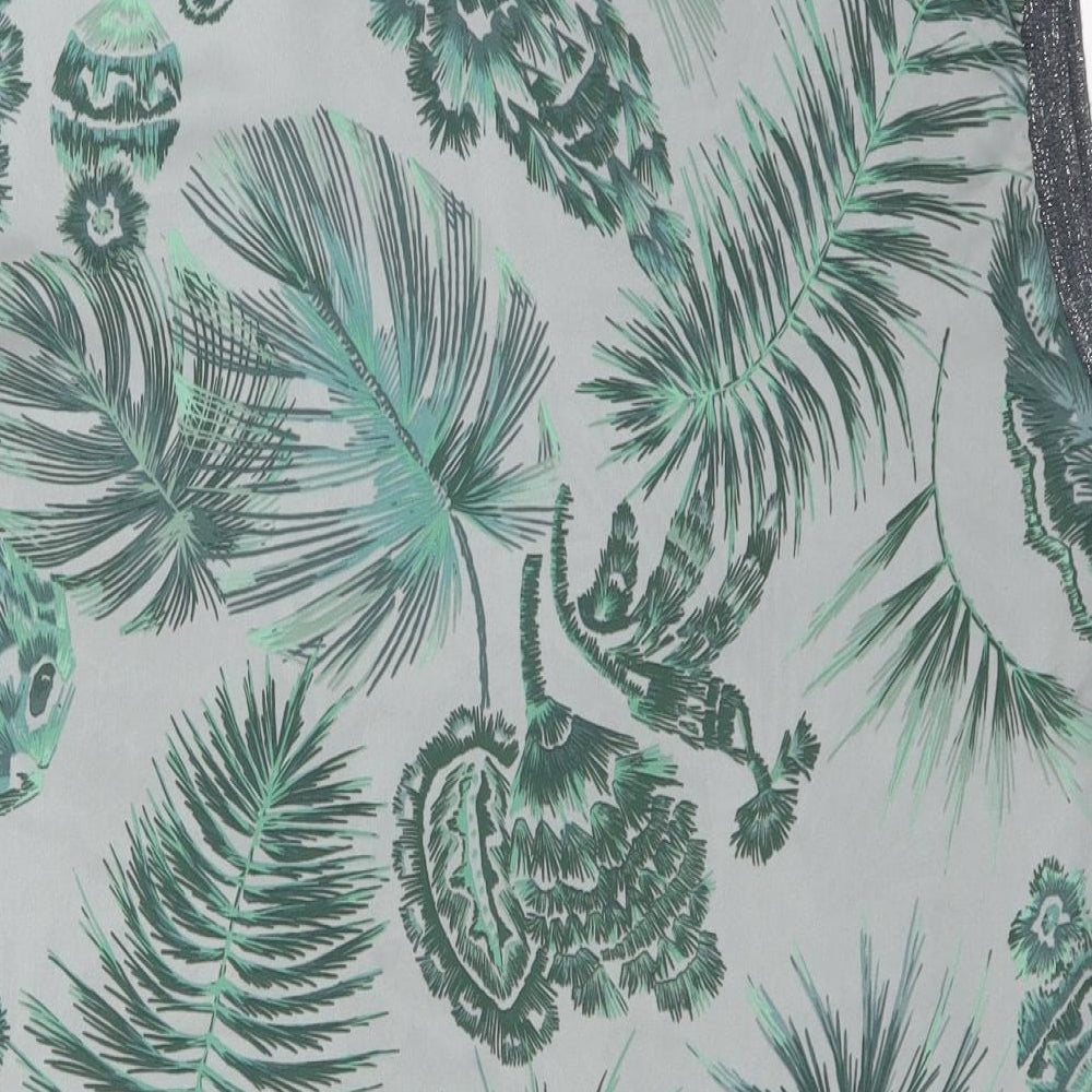 NEXT Womens Green Floral  Basic Blouse Size 16  - longline