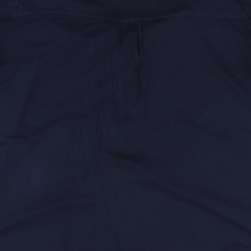 Debenhams Womens Blue Floral  Basic Blouse Size 16