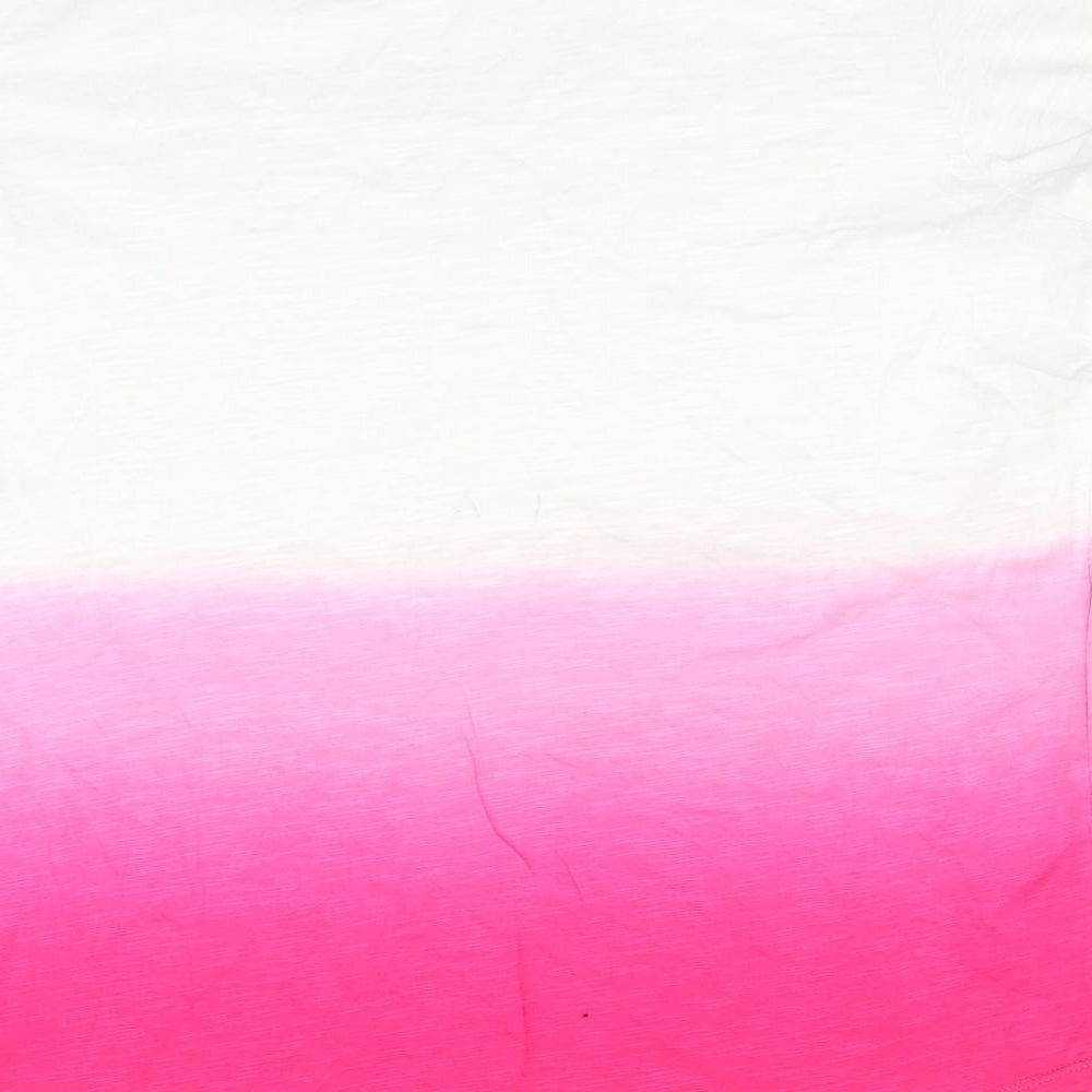 Marks and Spencer Womens White   Basic T-Shirt Size 16  - Ombre