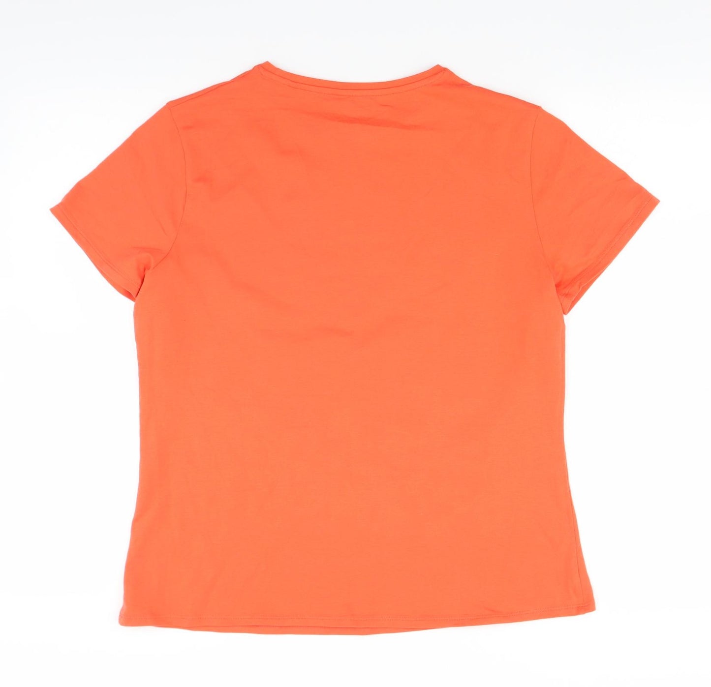 Marks and Spencer Womens Orange   Basic T-Shirt Size 16