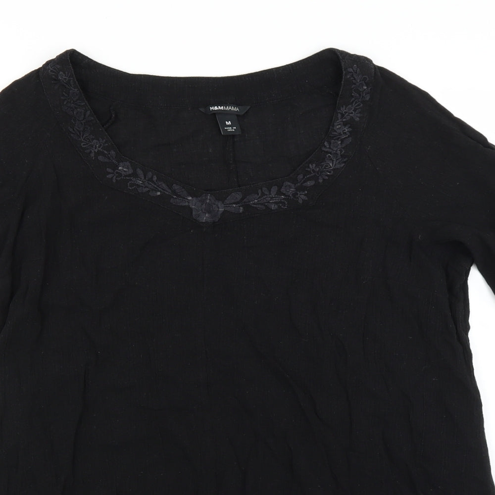 H&M Womens Black   Basic Blouse Size M