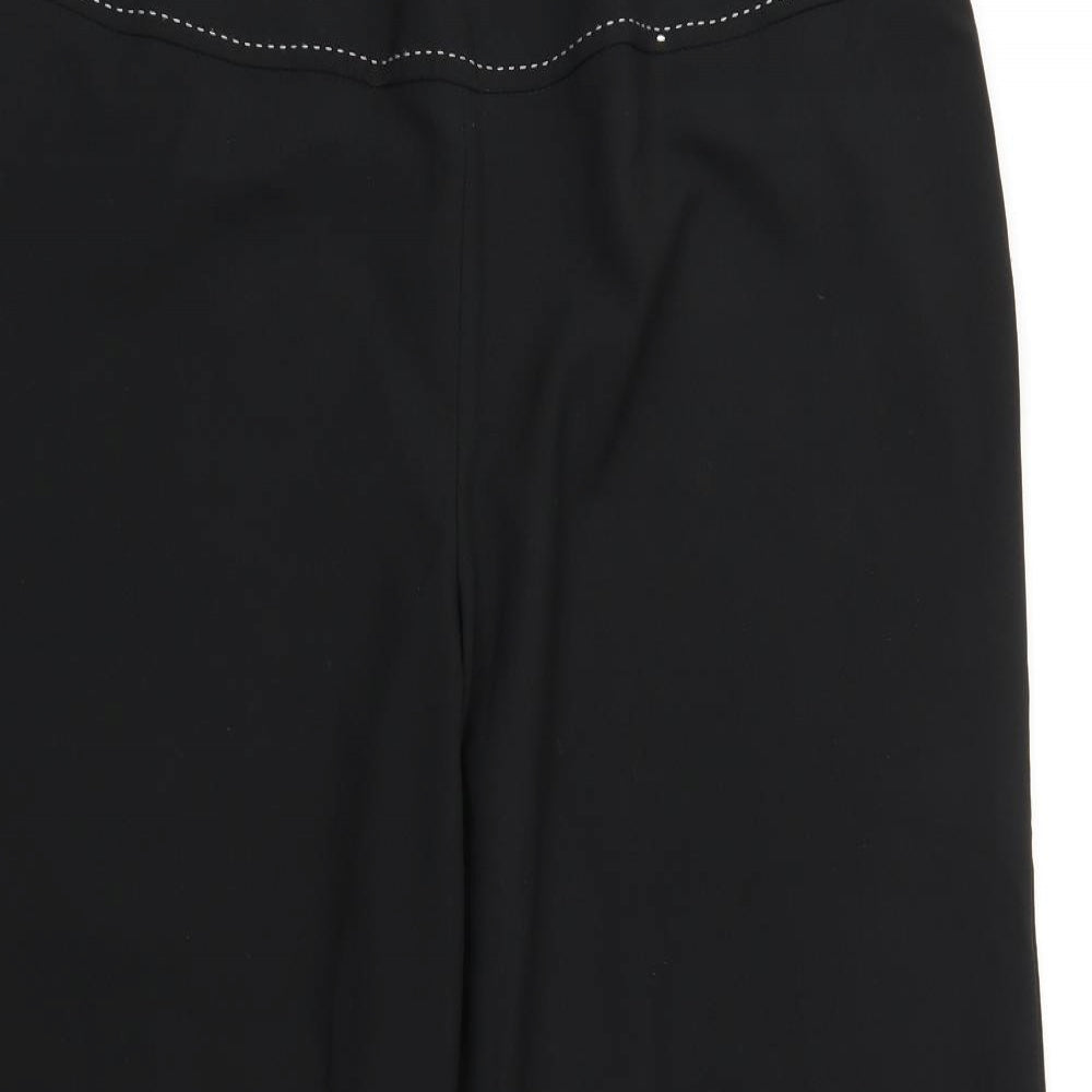 Evans Womens Black   Capri Trousers Size 26 L26 in