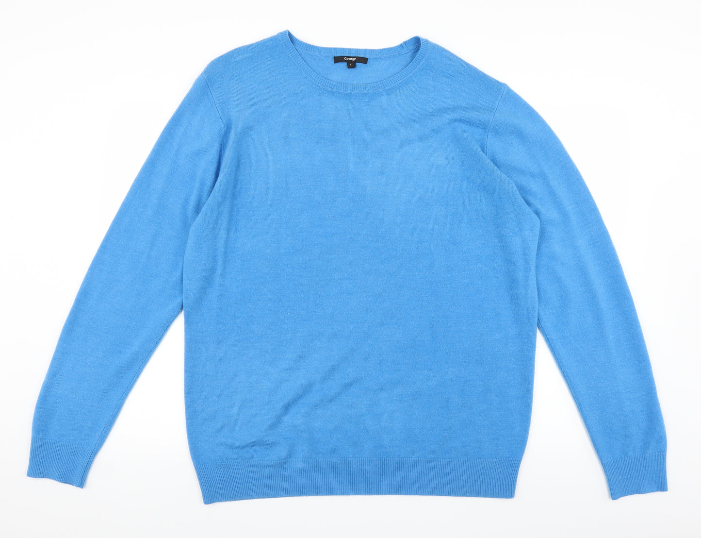 George Mens Blue   Pullover Jumper Size L