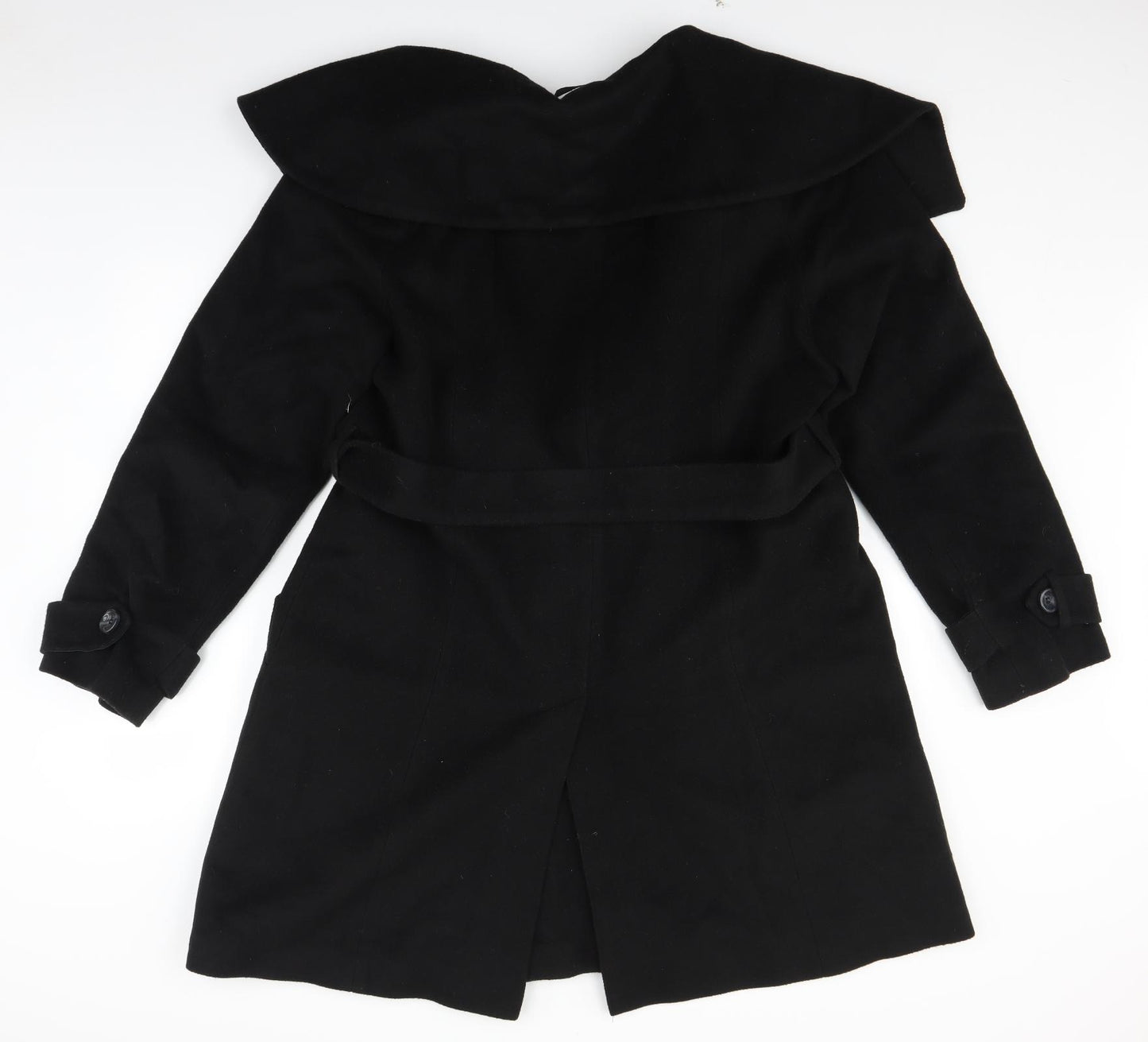 TU Womens Black   Overcoat Coat Size 20