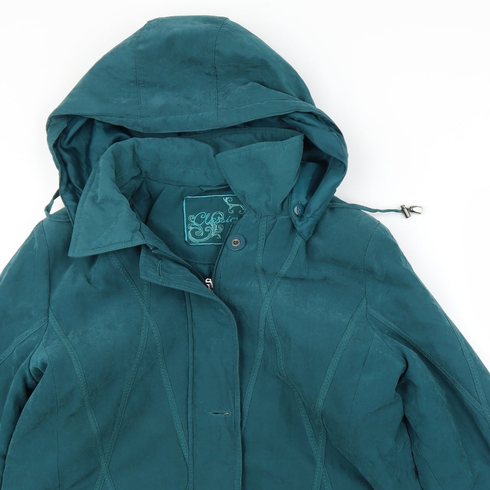 BM Womens Black   Rain Coat Coat Size M