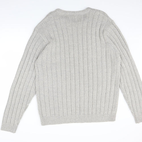 South Bay Mens Grey  Knit Pullover Jumper Size L