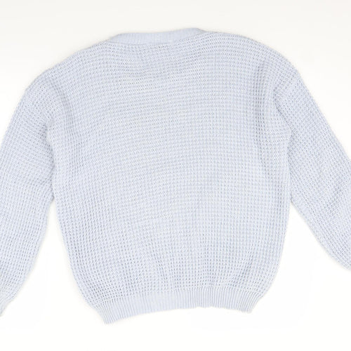 Hearts & Bows Womens Blue  Knit Pullover Jumper Size M