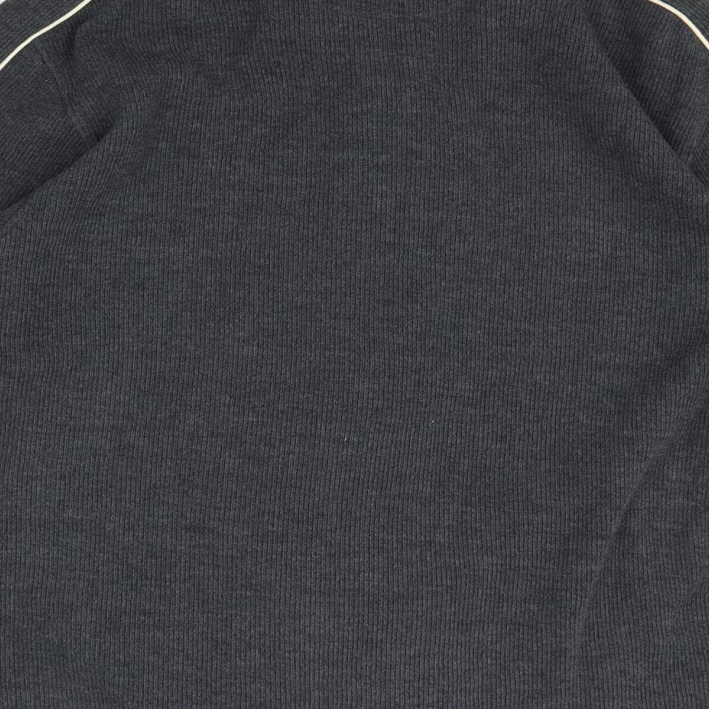 Fred Perry Mens Grey  Knit Full Zip Sweatshirt Size L