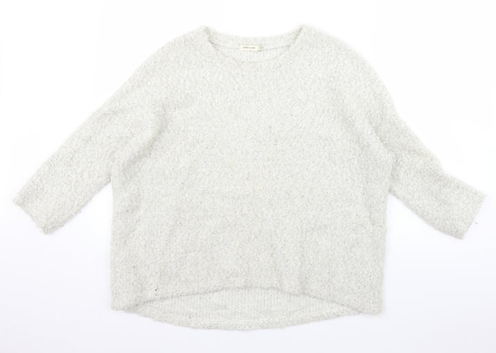 River Island Womens White  Knit Pullover Jumper Size 8
