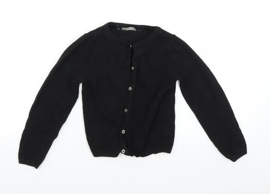 Front view of George girls’ beige cardigan jumper, size 5-6, years