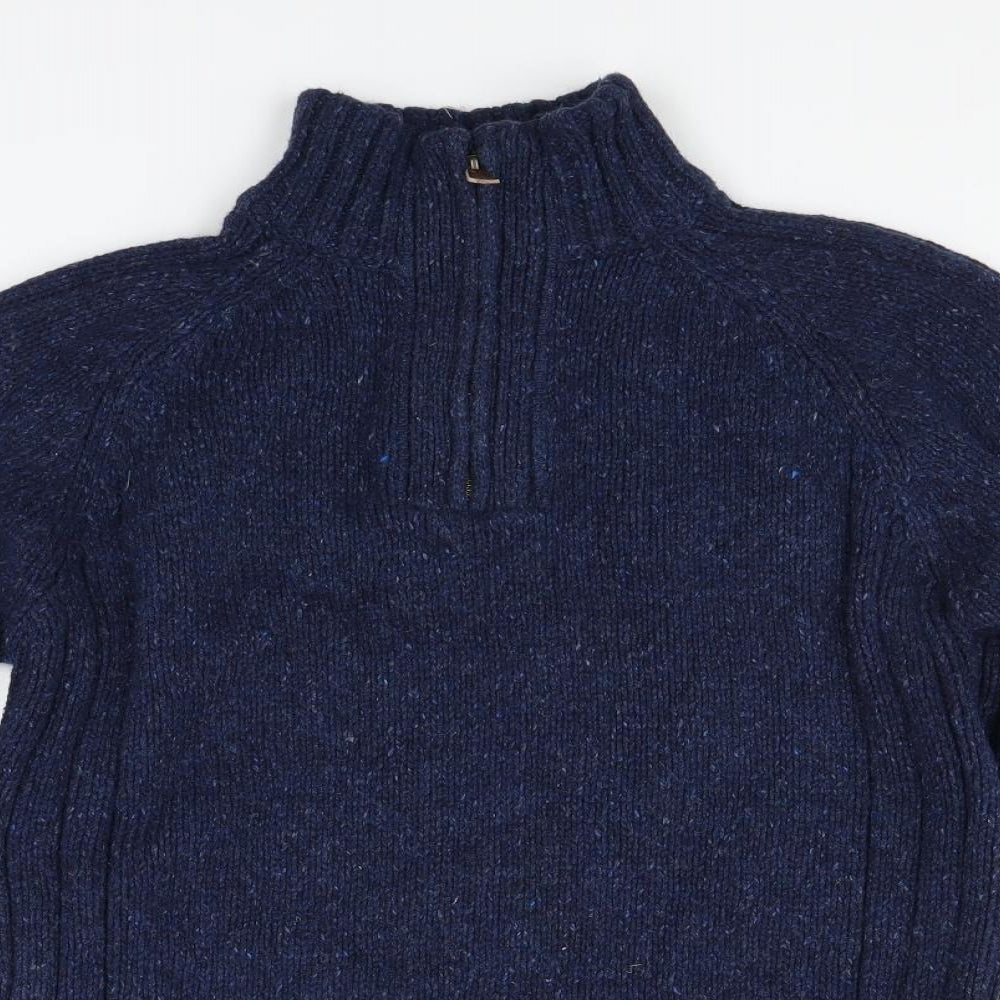 Boston crew Mens Blue  Knit Pullover Sweatshirt Size M