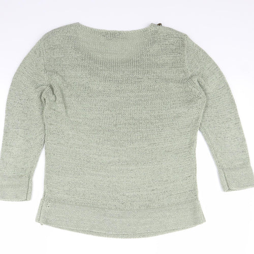 Touch Womens Green  Knit Pullover Jumper Size M
