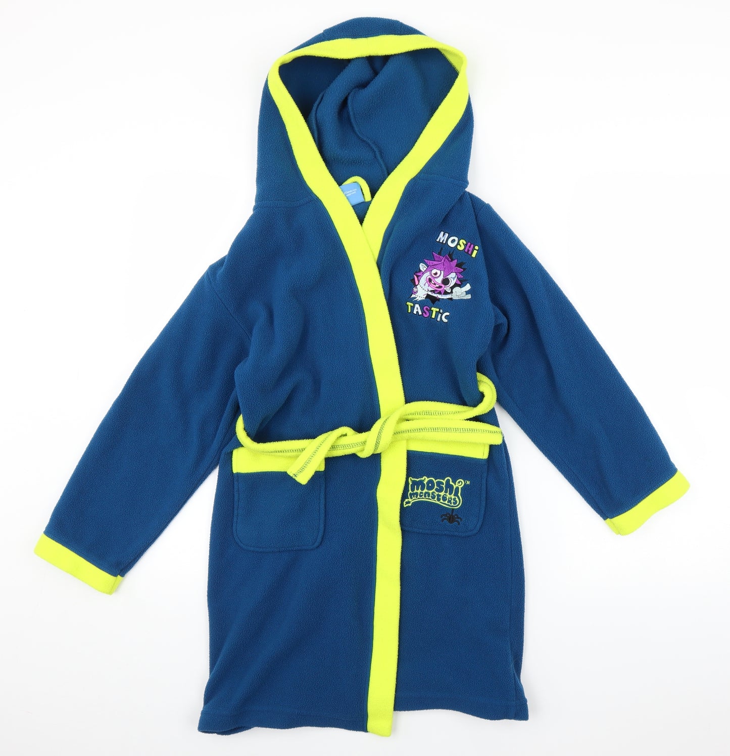 Matalan Boys Black Solid   Robe Size 8-9 Years  - Moshi Monsters