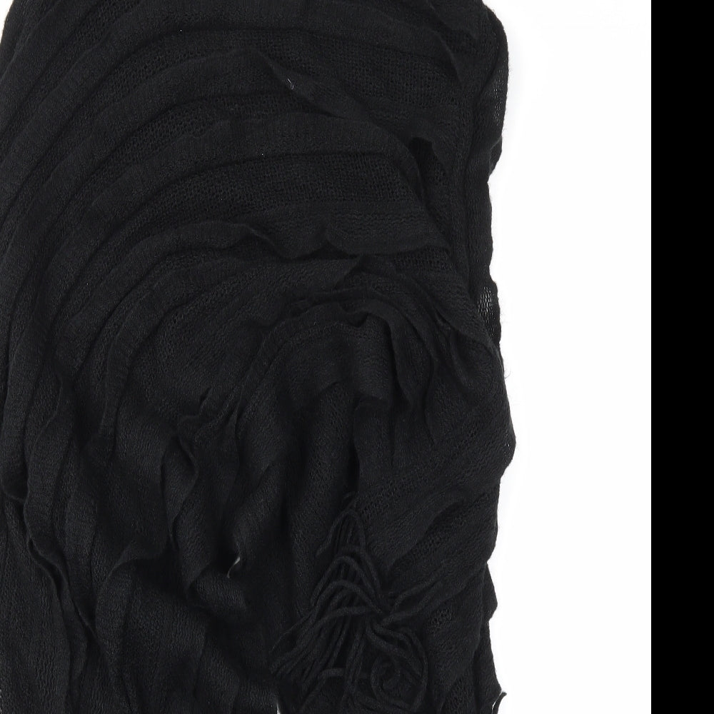 Preworn Womens Black   Henley Jumper One Size