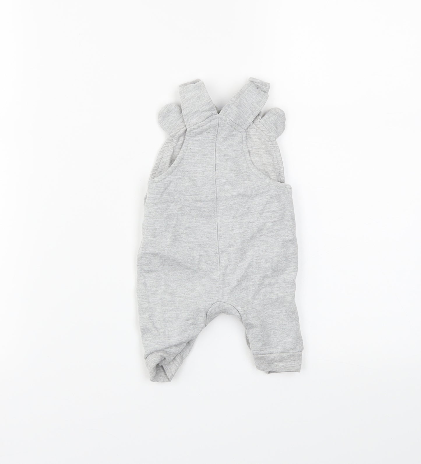 Earlydays Boys Grey   Dungaree One-Piece Size Newborn