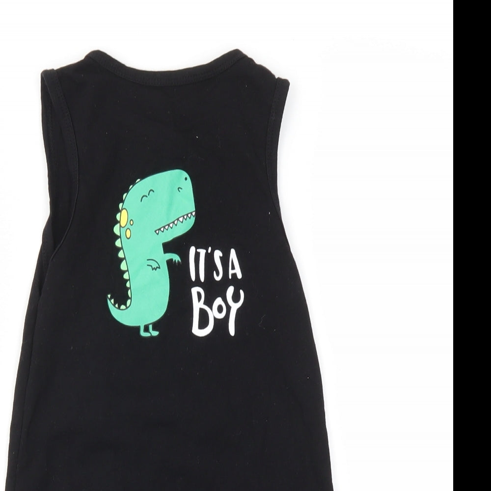 Preworn Boys Black   Unitard One-Piece Size 24 Months